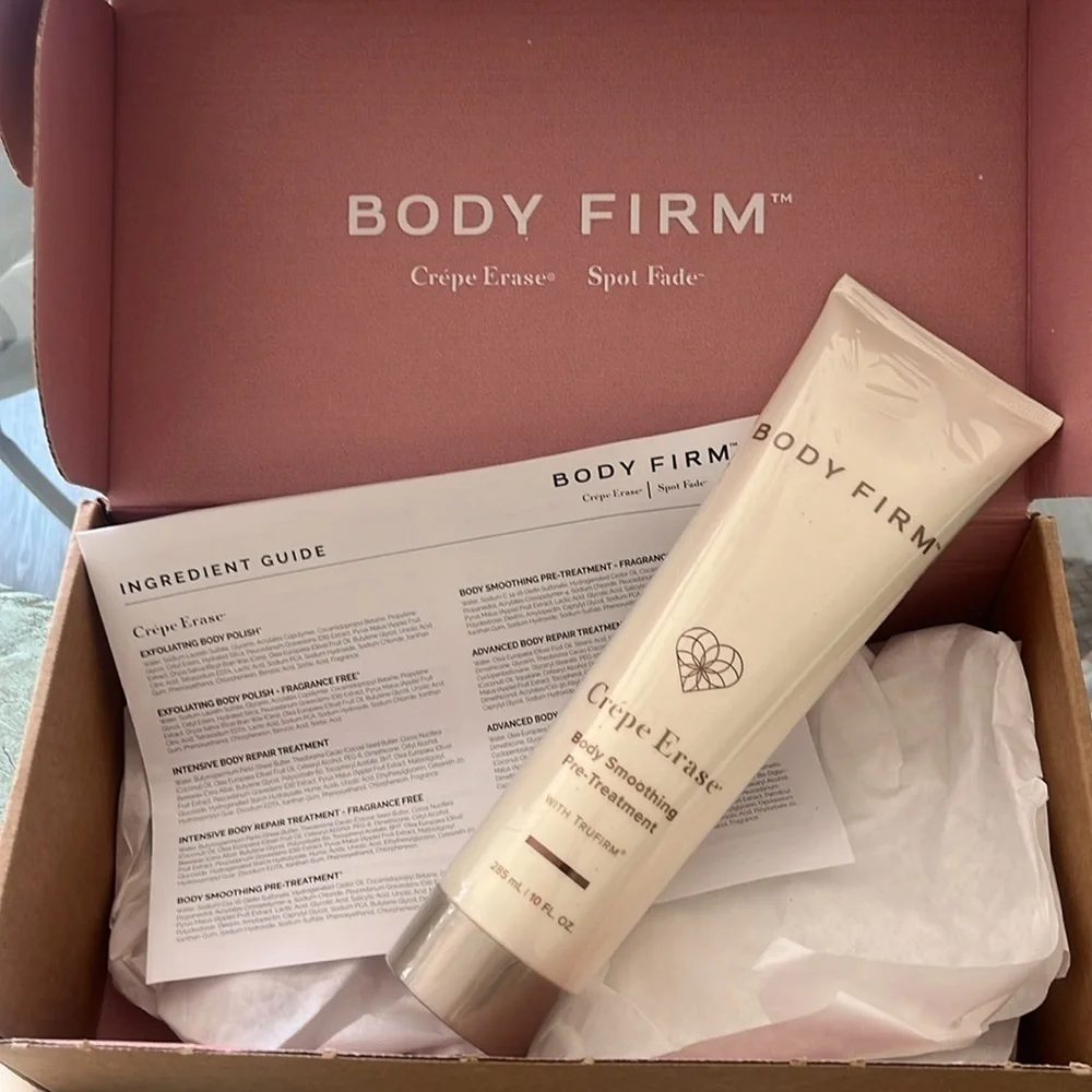 Body Firm CREPE ERASE BODY SMOOTHING PRE-TREATMENT exfoliant large 10FL OZ